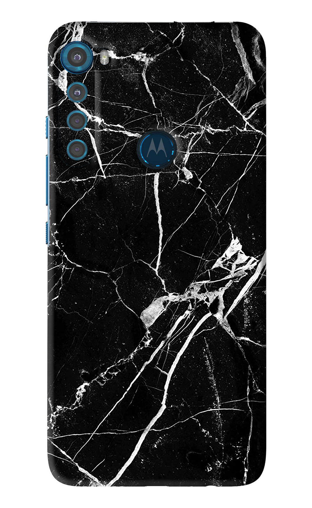 Black Marble Texture 2 Motorola Moto One Fusion Plus Back Skin Wrap