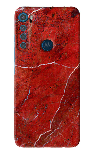 Red Marble Design Motorola Moto One Fusion Plus Back Skin Wrap