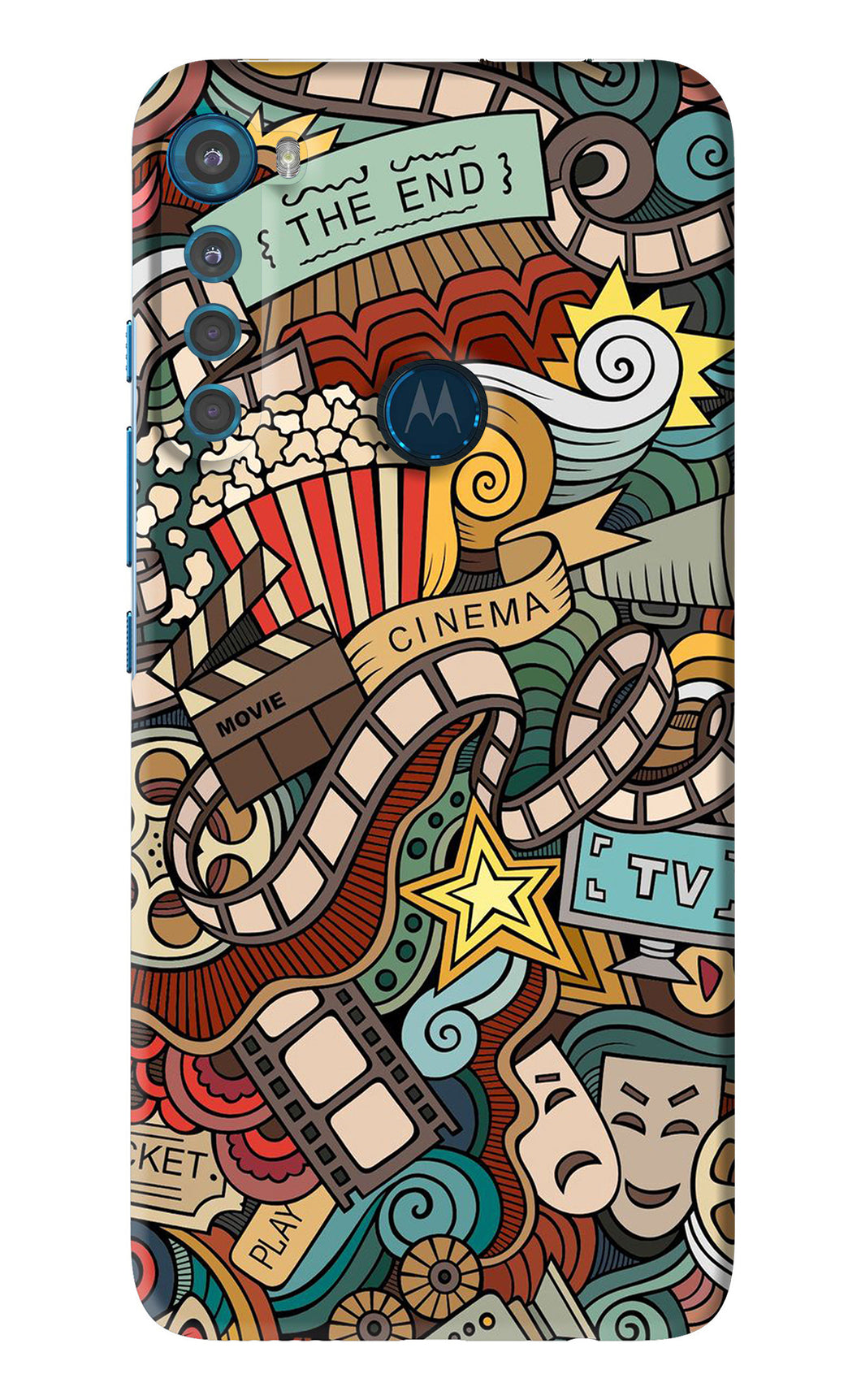 Cinema Abstract Motorola Moto One Fusion Plus Back Skin Wrap