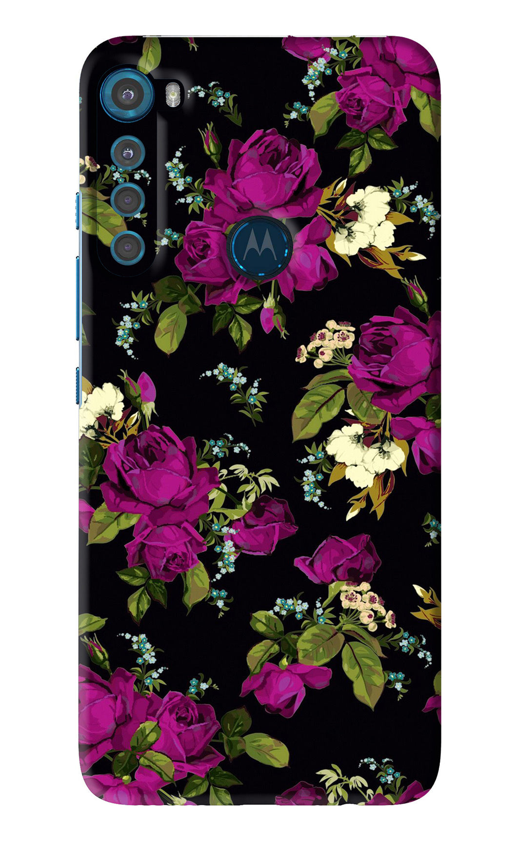 Flowers 3 Motorola Moto One Fusion Plus Back Skin Wrap