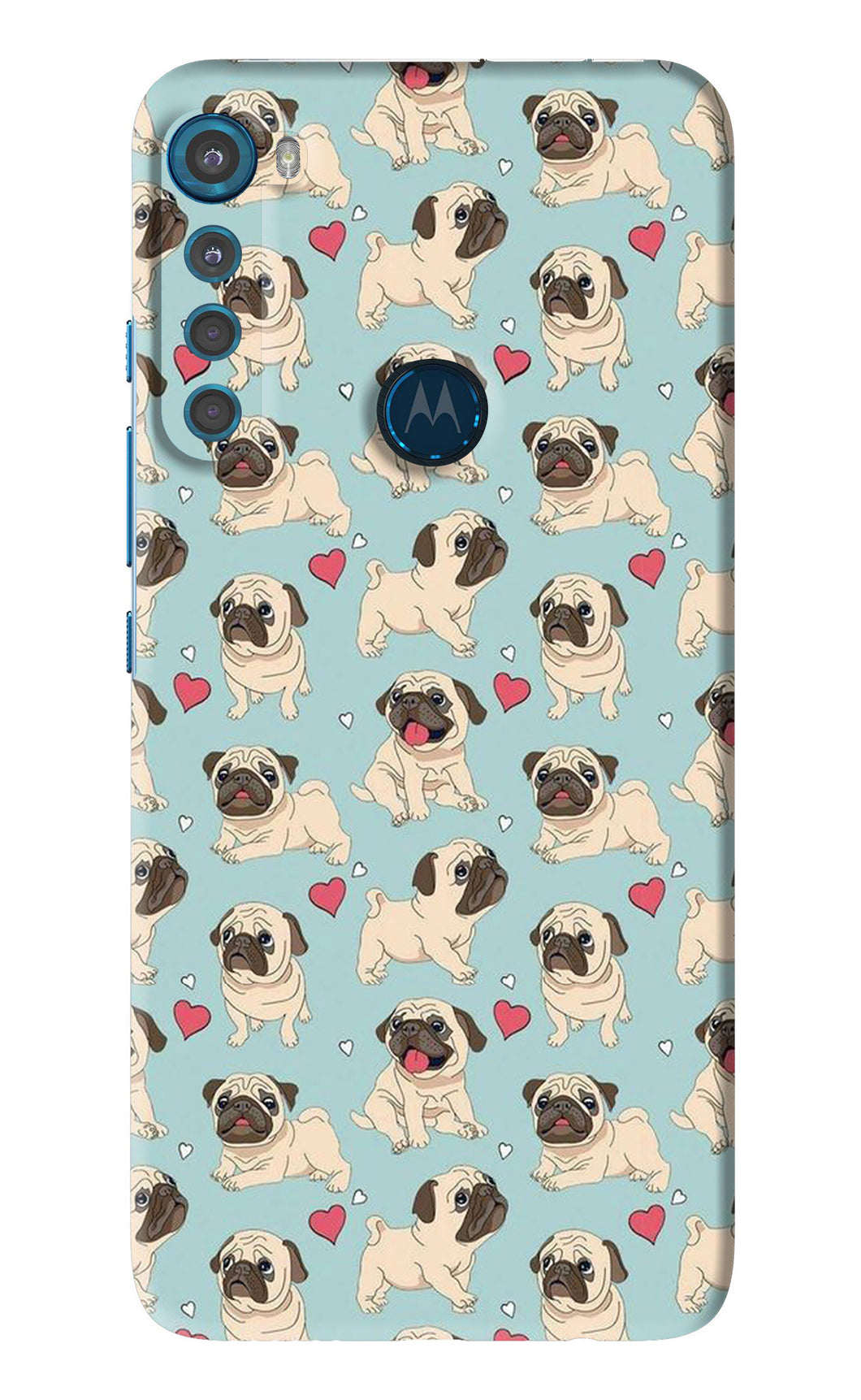 Pug Dog Motorola Moto One Fusion Plus Back Skin Wrap