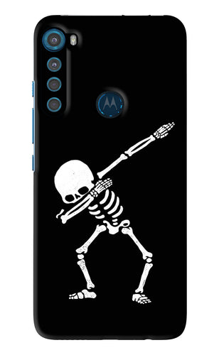 Dabbing Skeleton Art Motorola Moto One Fusion Plus Back Skin Wrap