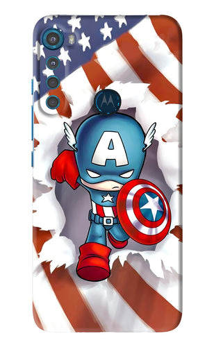 Captain America Motorola Moto One Fusion Plus Back Skin Wrap