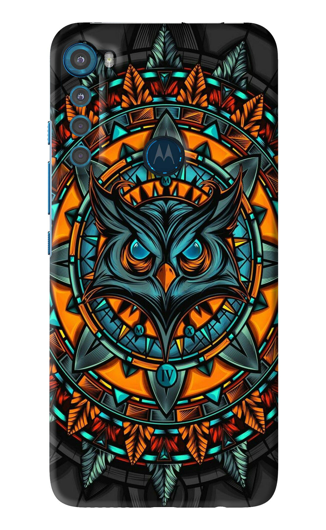 Angry Owl Art Motorola Moto One Fusion Plus Back Skin Wrap