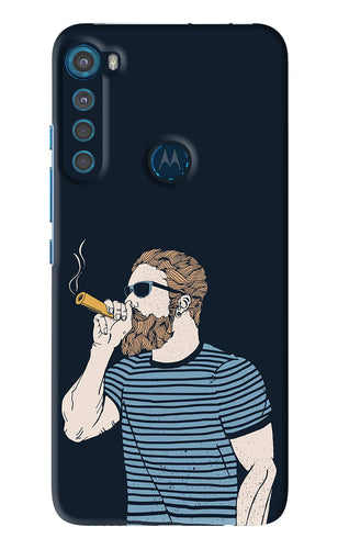 Smoking Motorola Moto One Fusion Plus Back Skin Wrap