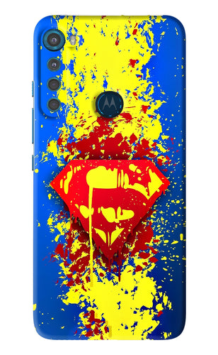 Superman logo Motorola Moto One Fusion Plus Back Skin Wrap