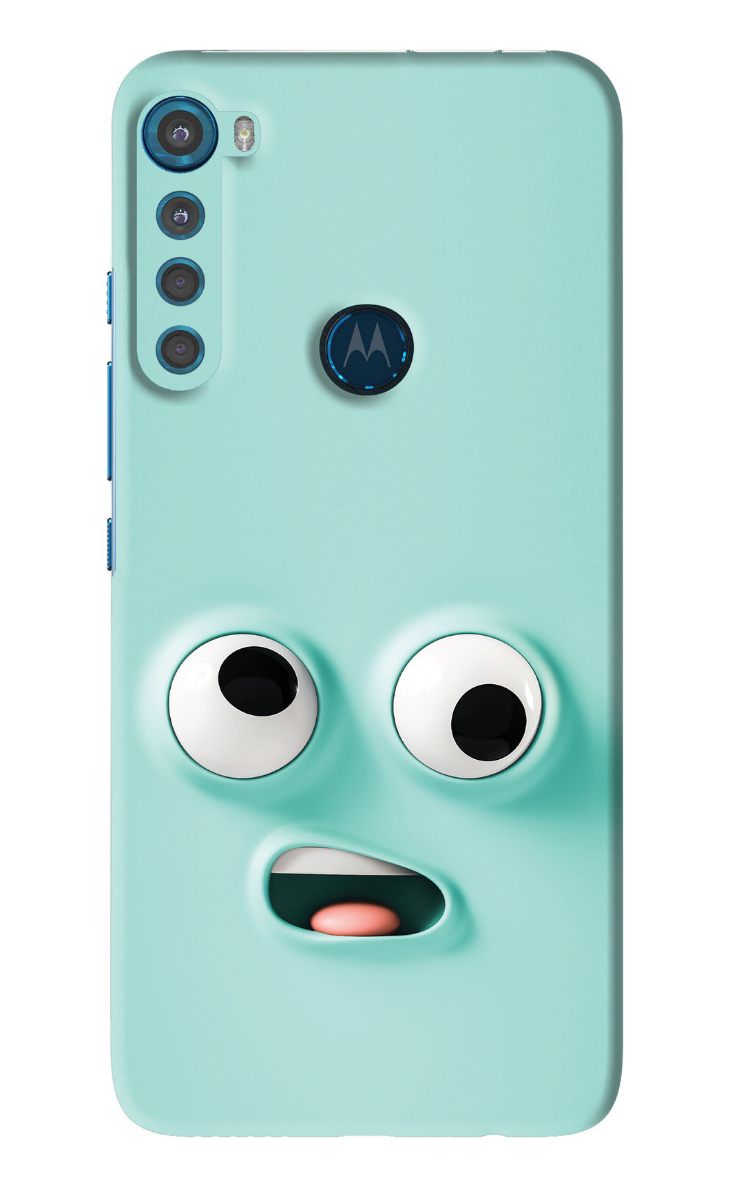 Silly Face Cartoon Motorola Moto One Fusion Plus Back Skin Wrap