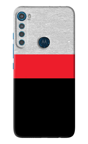 Tri Color Pattern Motorola Moto One Fusion Plus Back Skin Wrap