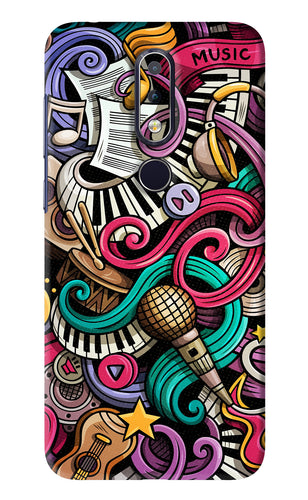 Music Abstract Nokia 6 2017 Back Skin Wrap