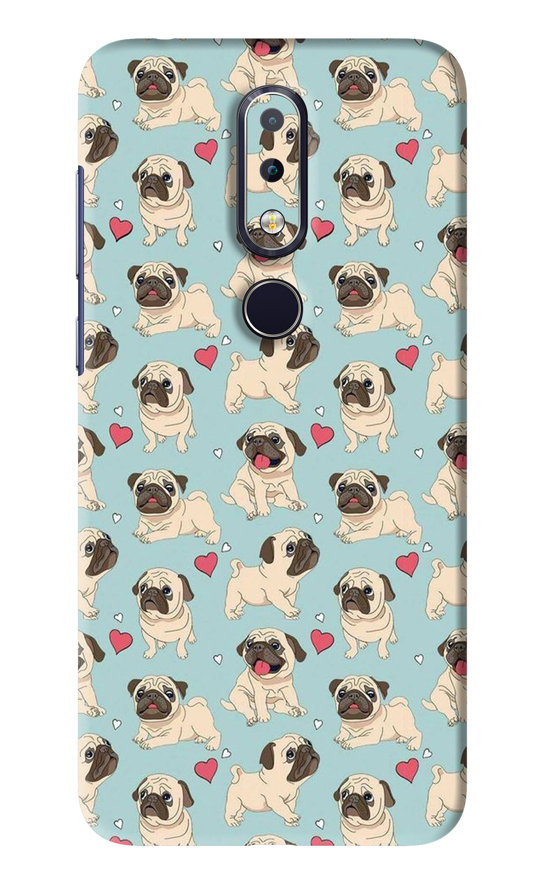 Pug Dog Nokia 6 2017 Back Skin Wrap