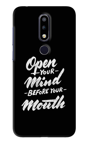 Open Your Mind Before Your Mouth Nokia 6 2017 Back Skin Wrap