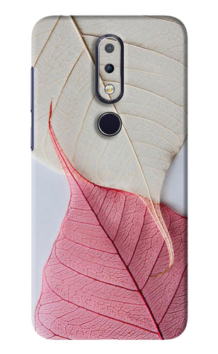 White Pink Leaf Nokia 6 2017 Back Skin Wrap