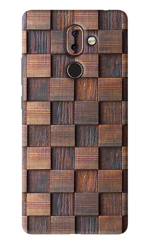 Wooden Cube Design Nokia 7 Plus Back Skin Wrap