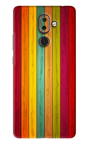 Multicolor Wooden Nokia 7 Plus Back Skin Wrap