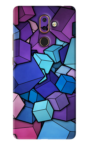 Cubic Abstract Nokia 7 Plus Back Skin Wrap