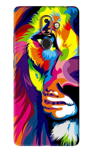 Lion Half Face Nokia 7 Plus Back Skin Wrap