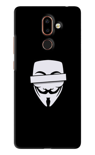 Anonymous Face Nokia 7 Plus Back Skin Wrap