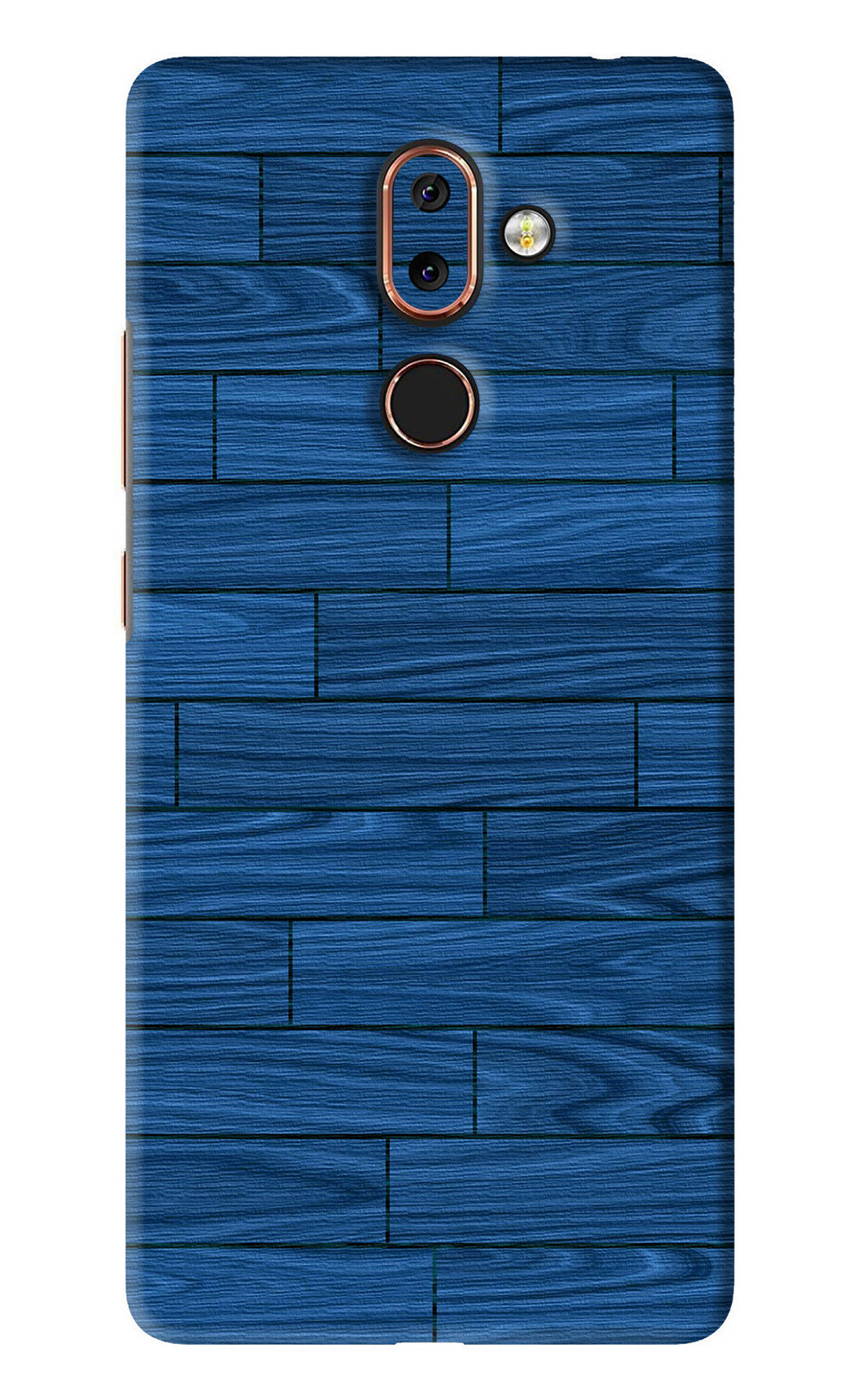 Blue Wooden Texture Nokia 7 Plus Back Skin Wrap