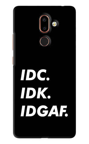 Idc Idk Idgaf Nokia 7 Plus Back Skin Wrap