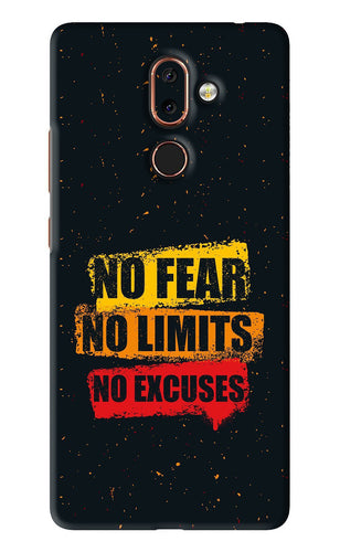 No Fear No Limits No Excuses Nokia 7 Plus Back Skin Wrap