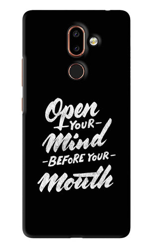 Open Your Mind Before Your Mouth Nokia 7 Plus Back Skin Wrap