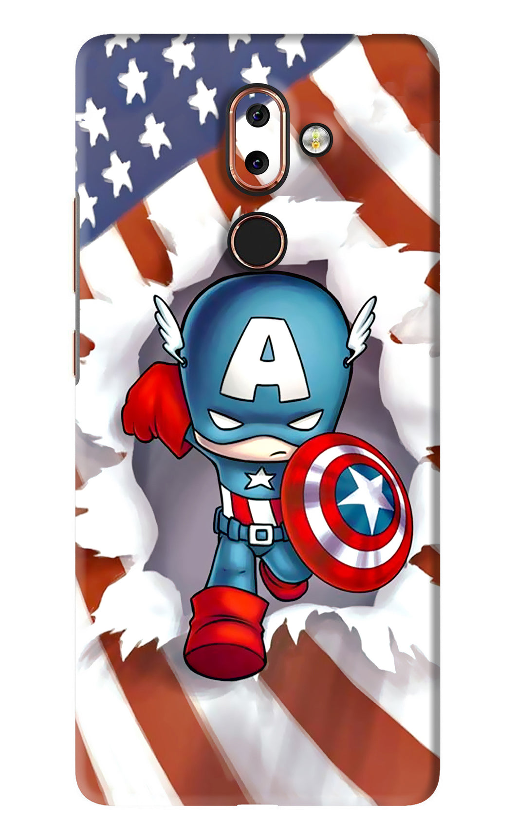 Captain America Nokia 7 Plus Back Skin Wrap