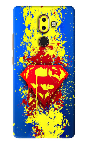 Superman logo Nokia 7 Plus Back Skin Wrap