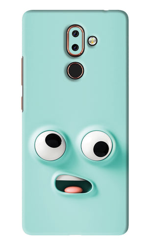 Silly Face Cartoon Nokia 7 Plus Back Skin Wrap