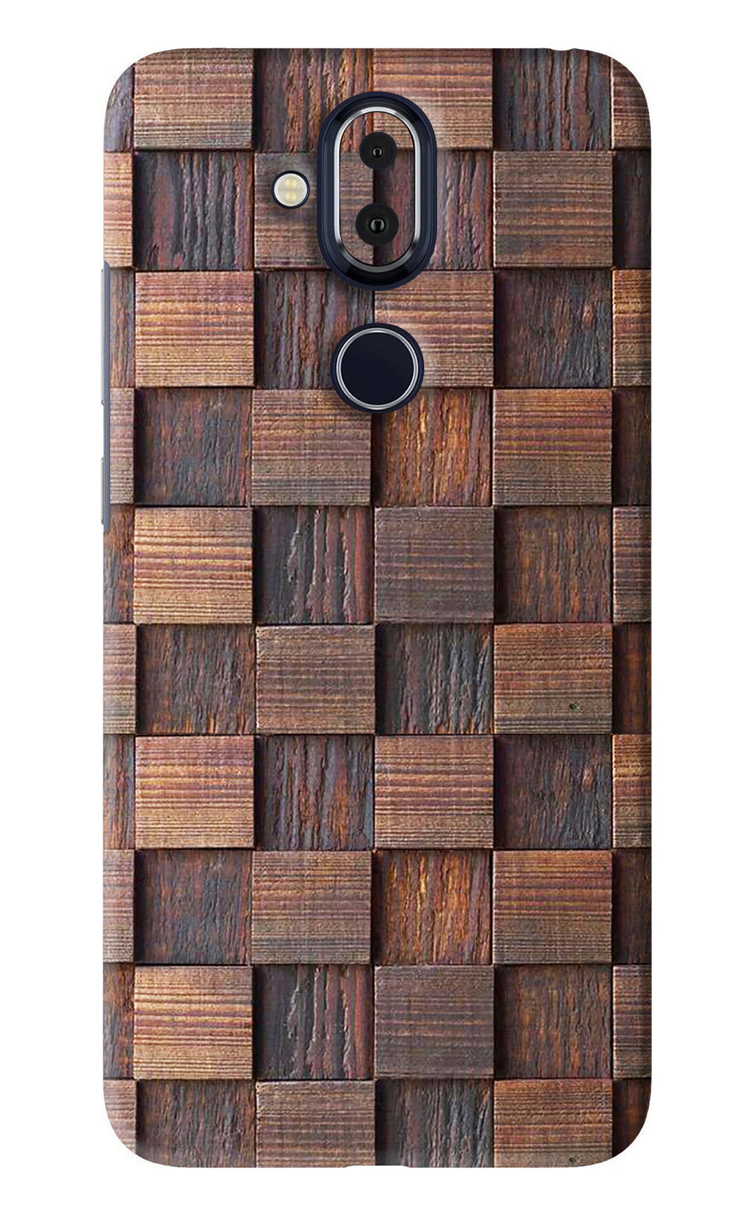 Wooden Cube Design Nokia 8 Back Skin Wrap