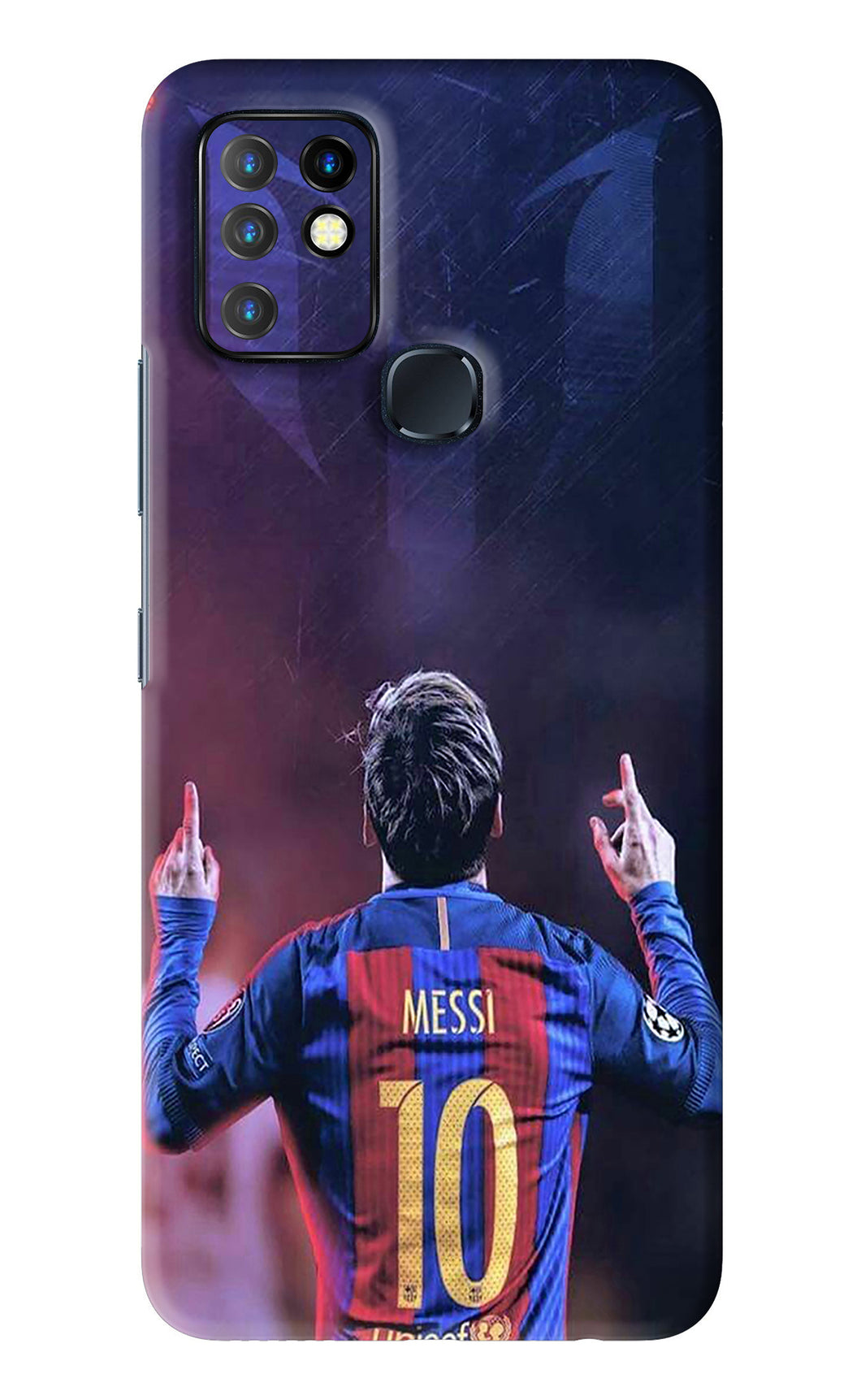 Messi Infinix Hot 10 - No Sides Back Skin Wrap