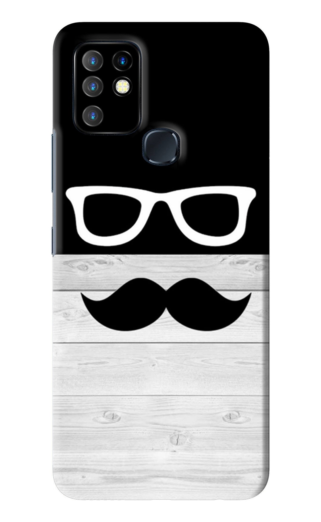 Mustache Infinix Hot 10 - No Sides Back Skin Wrap