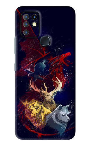 Game Of Thrones Infinix Hot 10 - No Sides Back Skin Wrap