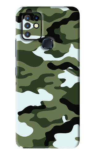 Camouflage 1 Infinix Hot 10 - No Sides Back Skin Wrap