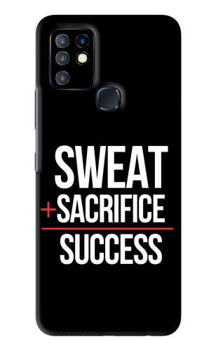 Sweat Sacrifice Success Infinix Hot 10 - No Sides Back Skin Wrap