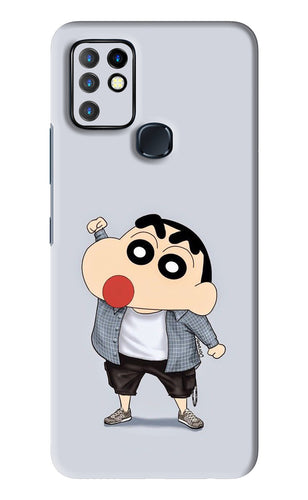 Shinchan Infinix Hot 10 - No Sides Back Skin Wrap