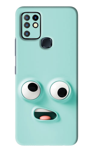 Silly Face Cartoon Infinix Hot 10 - No Sides Back Skin Wrap