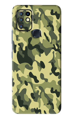 Camouflage Infinix Hot 10 - No Sides Back Skin Wrap