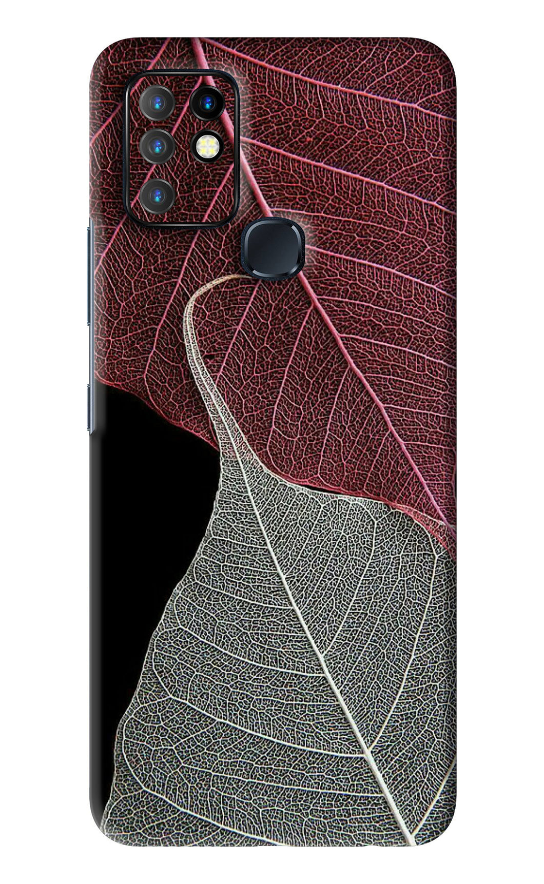 Leaf Pattern Infinix Hot 10 - No Sides Back Skin Wrap