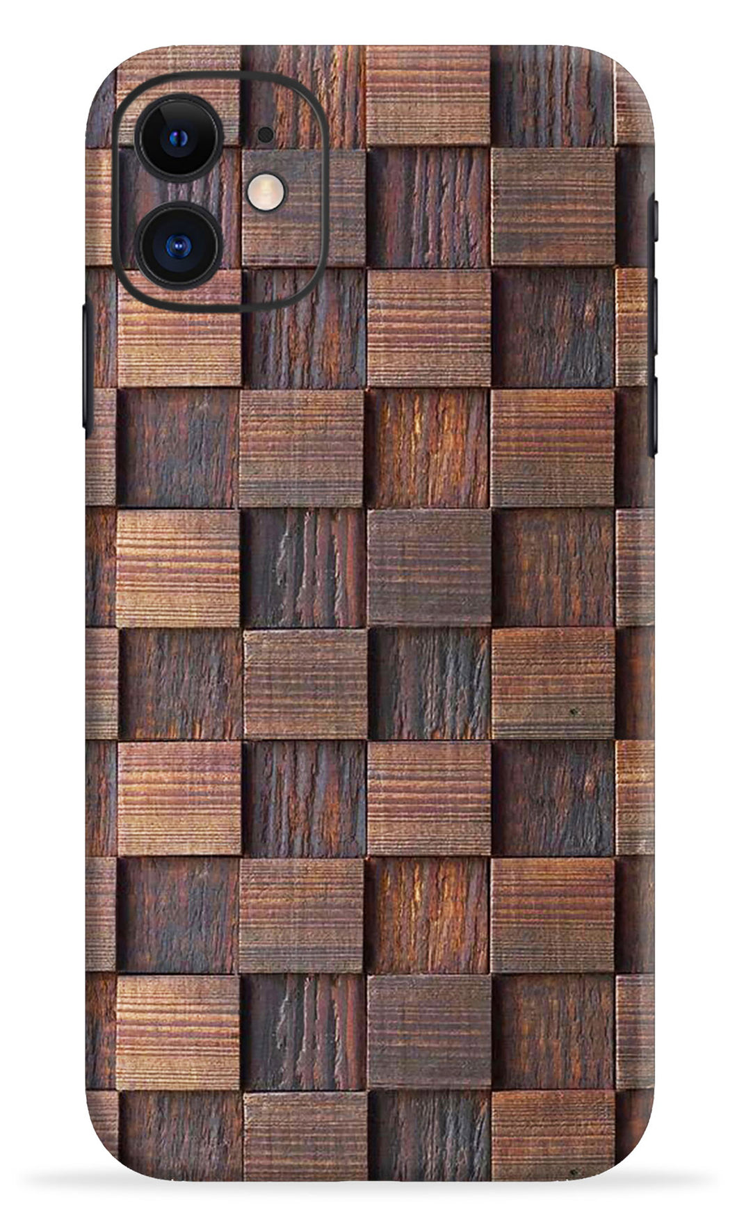 Wooden Cube Design Mobile Skin