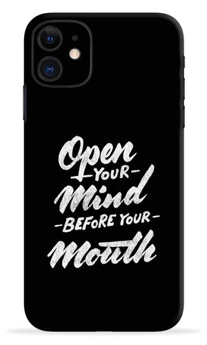 Open Your Mind Before Your Mouth Mobile Skin