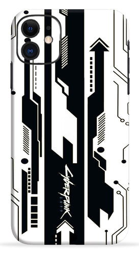 Cyberpunk White And Black Mobile Skin Wrap