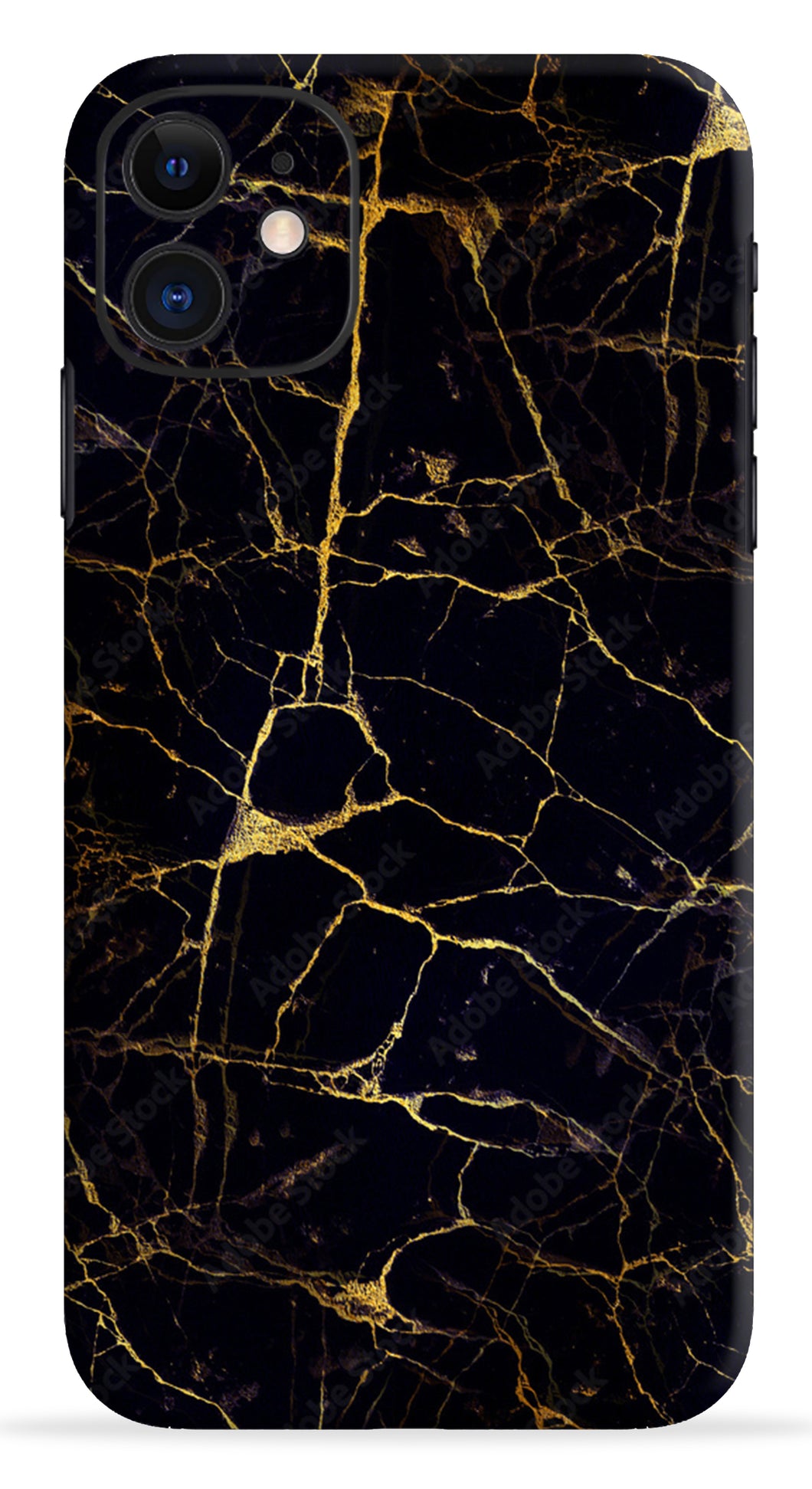 Gold Black Marble Mobile Skin Wrap