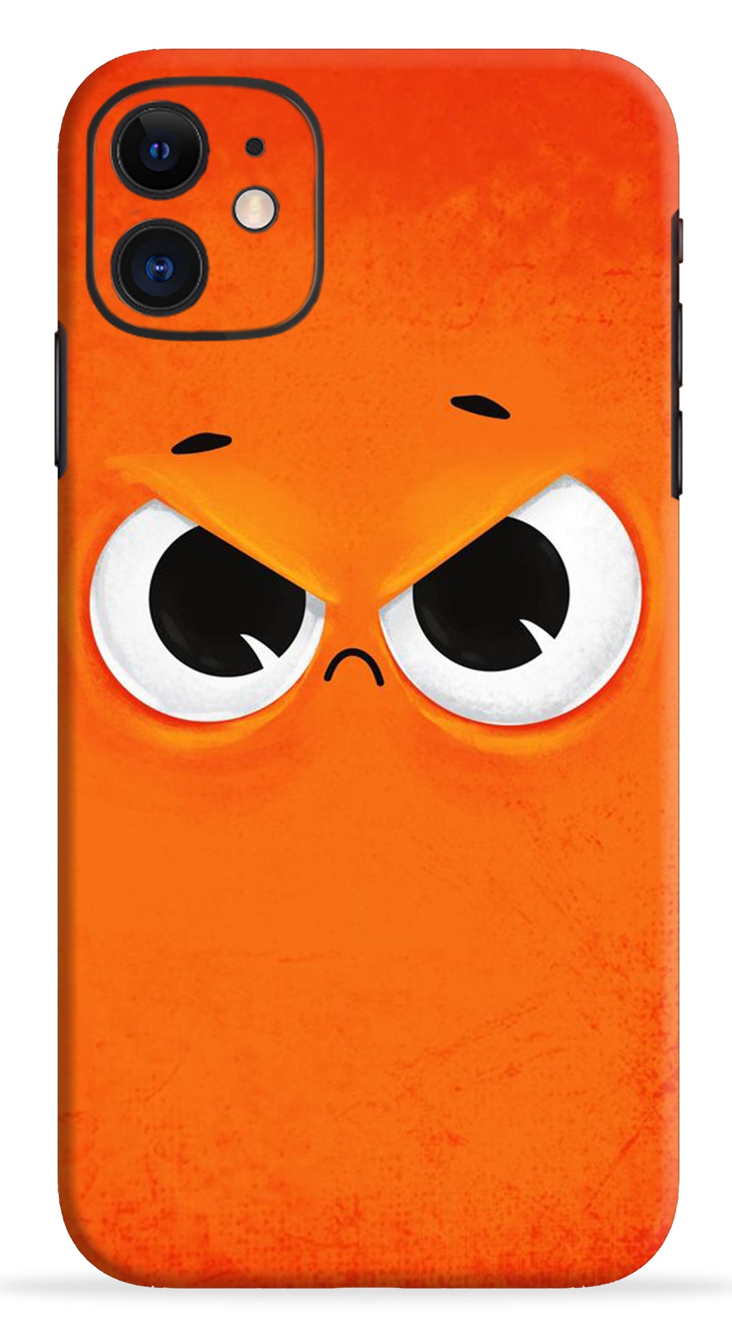 Orange Angry Cartoon Mobile Skin Wrap