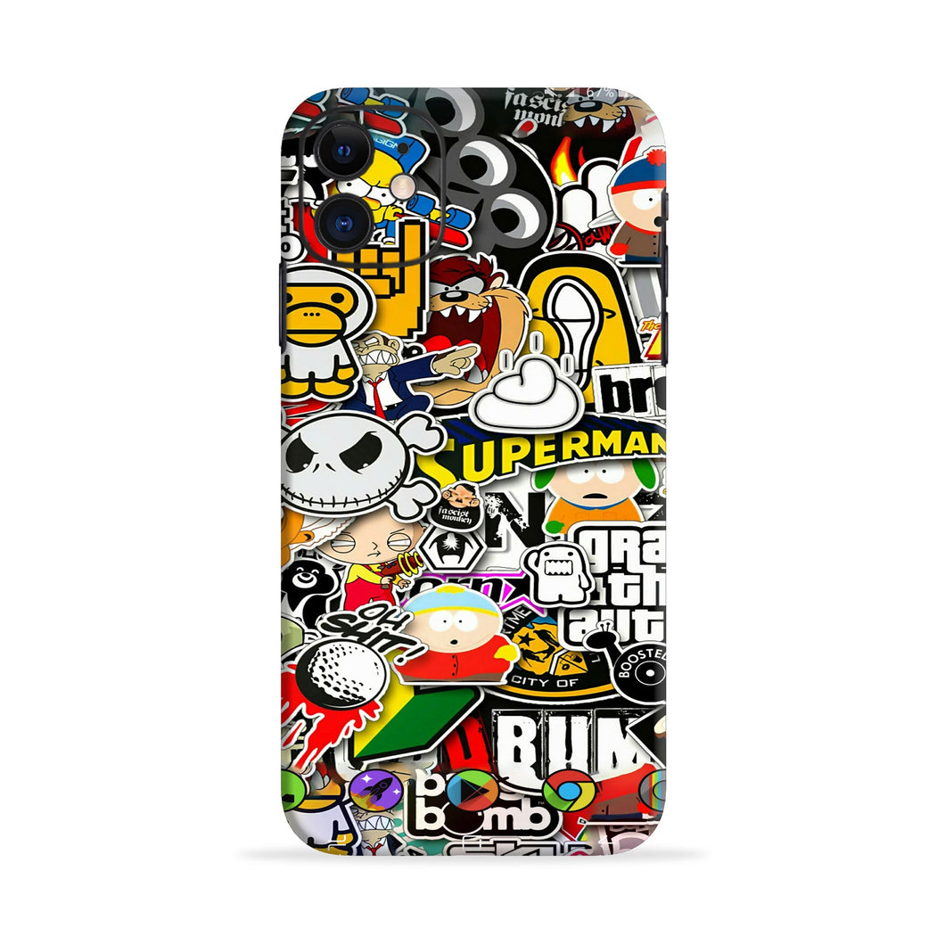 Sticker Bomb Micromax Q386 Back Skin Wrap